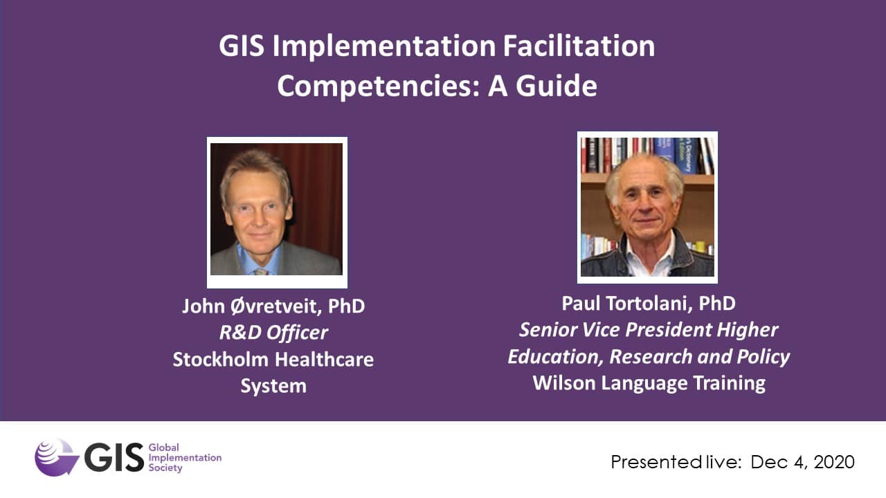 WEBINAR: GIS Implementation Facilitation Competencies: A Guide